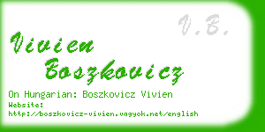 vivien boszkovicz business card